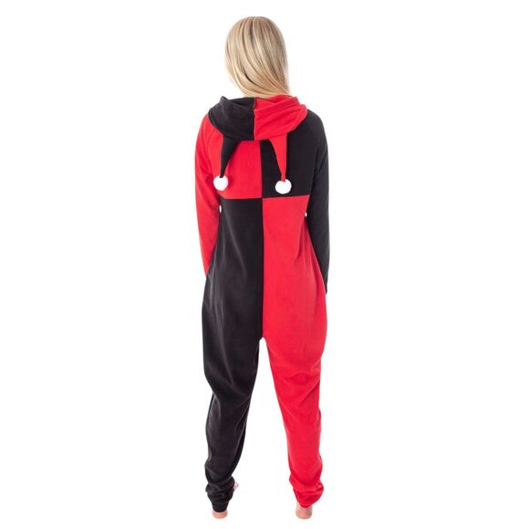 DC Comics Classic Harley Quinn Kigurumi Union Suit Onesie One-Piece Costume PJs - Picture 13 of 13